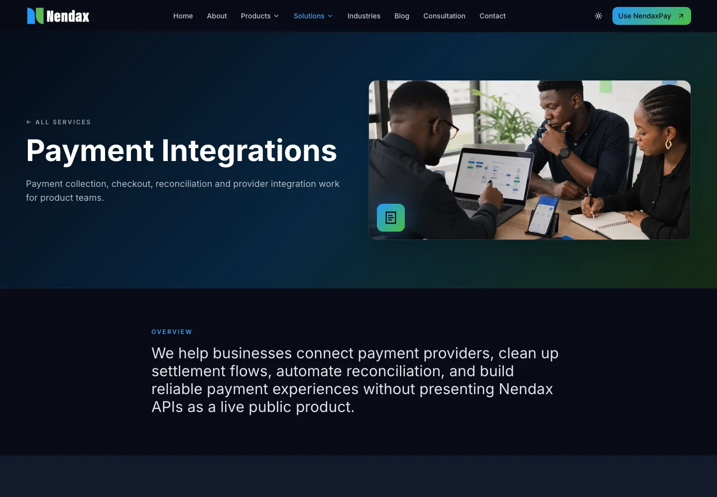 Nendax APIs & Integrations: public project preview