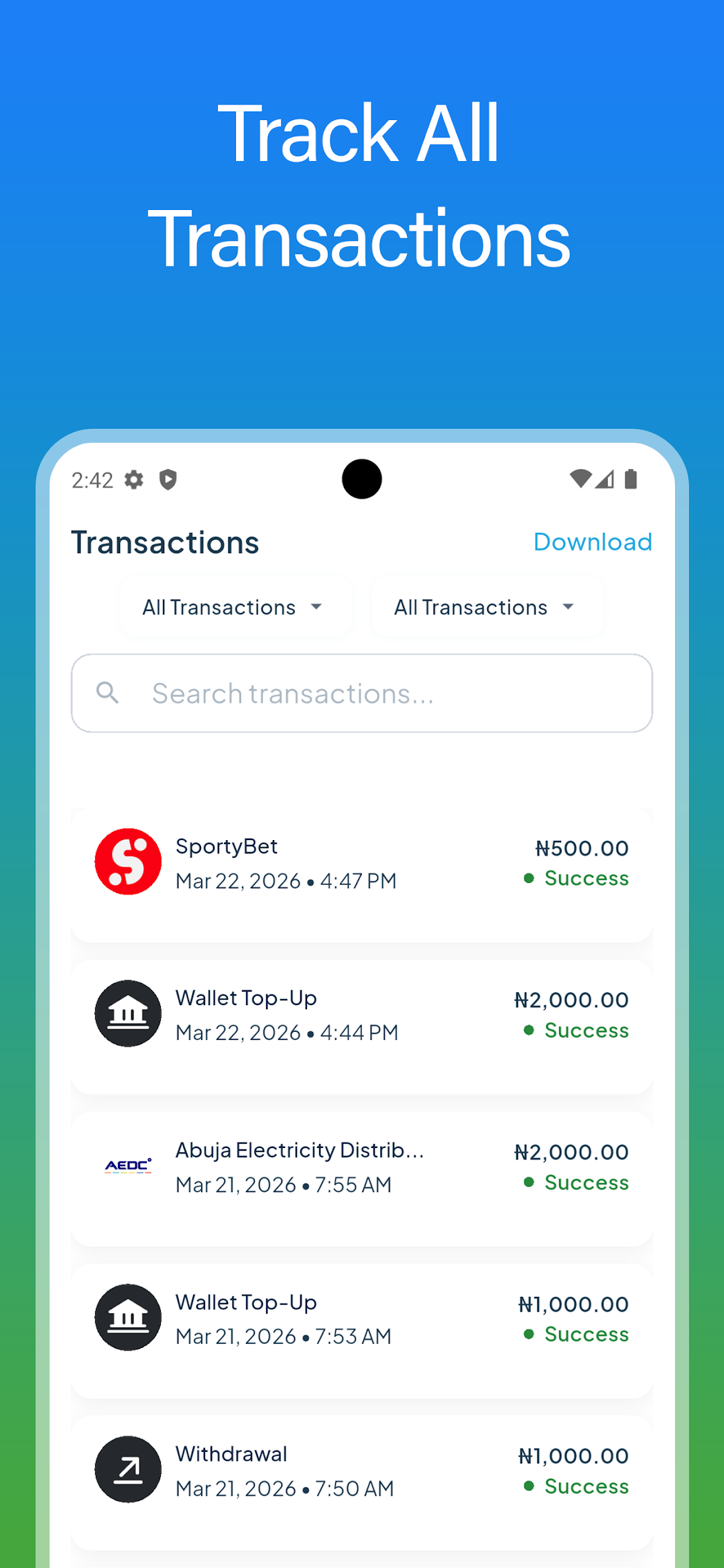 NendaxPay: official Google Play promotional screenshot 5